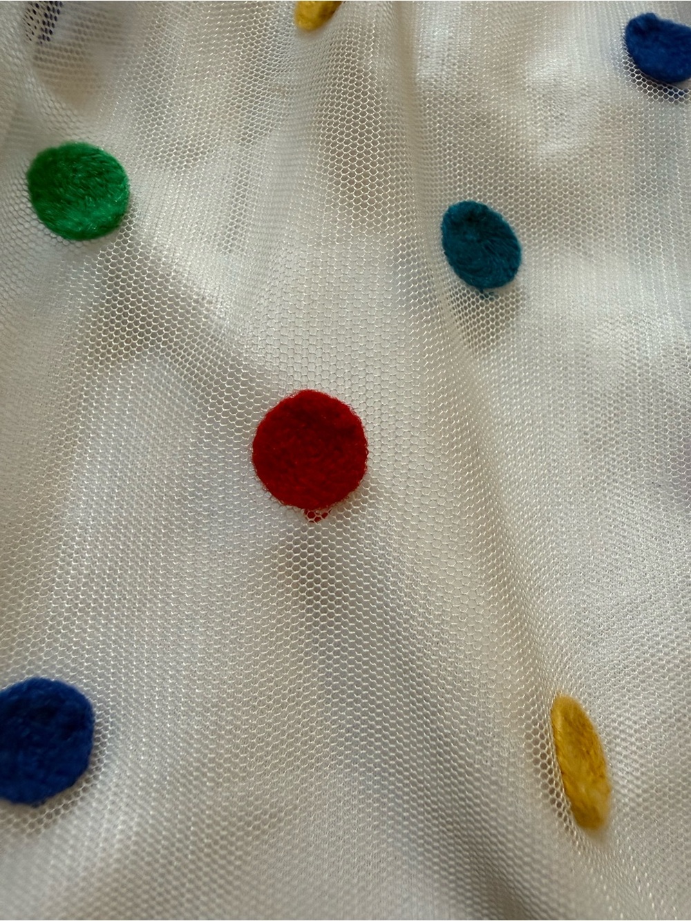 Hanna Andersson Rainbow Dot Embroidered Tulle Dress 6-7 Years - Picture 9 of 13